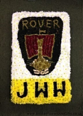 Car Badge With Initials Funeral Flowers